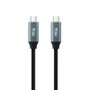 Nanocable Cable USB 3.2 Tipo-C 10.01.4301, USB-C Macho a USB-C Macho, 100W 5A, 20Gbps, 4K 60Hz, Thunderbolt 3, 1m, Color Gris y Negro
